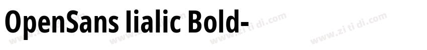 OpenSans Iialic Bold字体转换